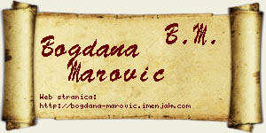 Bogdana Marović vizit kartica